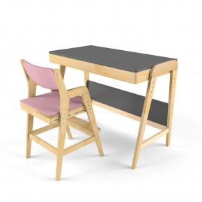 Комплект растущий стол и стул с чехлом 38 попугаев «Вуди» (Серый, Береза, Розовый) в Ишиме - ishim.ok-mebel.com | фото