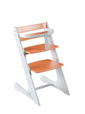 Комплект растущий стул и жесткий ограничитель Конёк Горбунёк Комфорт  (Бело-оранжевый) в Ишиме - ishim.ok-mebel.com | фото