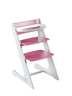 Комплект растущий стул и жесткий ограничитель Конёк Горбунёк Комфорт  (Бело-розовый) в Ишиме - ishim.ok-mebel.com | фото