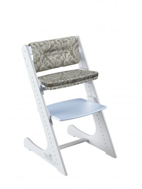Комплект растущий стул и подушки Конёк Горбунёк Комфорт  (Бело-небесный, Арабика) в Ишиме - ishim.ok-mebel.com | фото