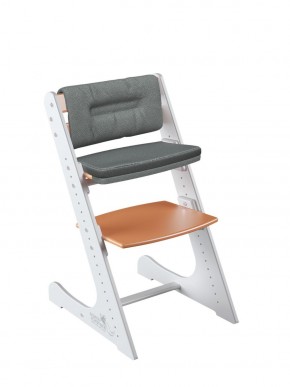 Комплект растущий стул и подушки Конёк Горбунёк Комфорт  (Бело-оранжевый, Графит) в Ишиме - ishim.ok-mebel.com | фото