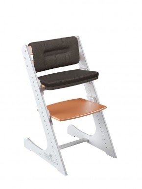 Комплект растущий стул и подушки Конёк Горбунёк Комфорт  (Бело-оранжевый, Шоколад) в Ишиме - ishim.ok-mebel.com | фото