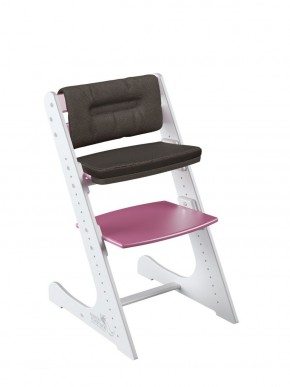 Комплект растущий стул и подушки Конёк Горбунёк Комфорт  (Бело-розовый, Шоколад) в Ишиме - ishim.ok-mebel.com | фото