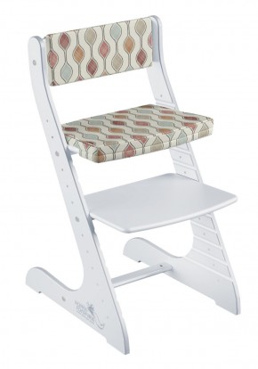 Комплект растущий стул и подушки Конёк Горбунёк Стандарт (Белый, Капелька) в Ишиме - ishim.ok-mebel.com | фото