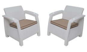 Комплект уличной мебели Yalta Premium Terrace Set (Ялта) белый (+подушки под спину) в Ишиме - ishim.ok-mebel.com | фото 4