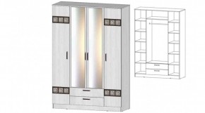 КОСТА-РИКА Шкаф 4-х створчатый (анкор светлый) в Ишиме - ishim.ok-mebel.com | фото