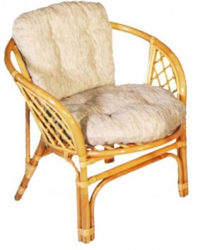 Кресло Багама, подушки светлые обычные шенил (Мёд) в Ишиме - ishim.ok-mebel.com | фото 1