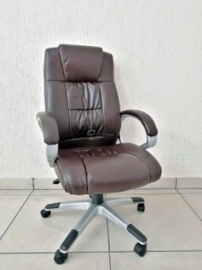 Кресло Barneo K-6 для руководителя (коричневая экокожа) в Ишиме - ishim.ok-mebel.com | фото