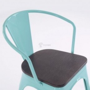 Кресло Barneo N-245 Tolix style Wood  (RAL6027 бирюзовый) в Ишиме - ishim.ok-mebel.com | фото 2