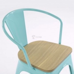 Кресло Barneo N-245 Tolix style Wood  (RAL6027 бирюзовый) в Ишиме - ishim.ok-mebel.com | фото 3