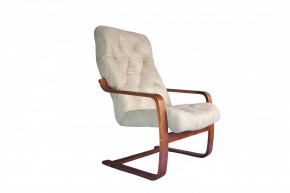 Кресло для отдыха (пружинка) Магнат, замша КРЕМ в Ишиме - ishim.ok-mebel.com | фото