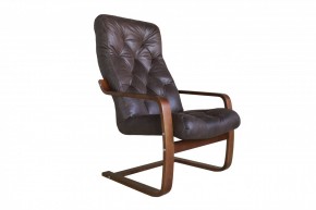 Кресло для отдыха (пружинка) Магнат, замша ШОКОЛАД в Ишиме - ishim.ok-mebel.com | фото