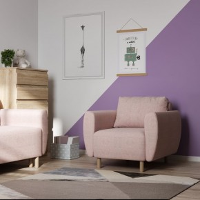 Кресло для отдыха Тулисия светло-розовый, ткань рогожка в Ишиме - ishim.ok-mebel.com | фото 4