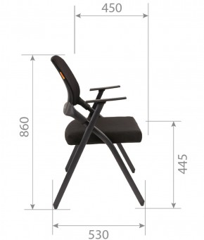 Кресло для посетителей CHAIRMAN NEXX (ткань стандарт черный/сетка DW-66) в Ишиме - ishim.ok-mebel.com | фото 7