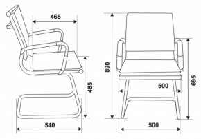 Кресло для посетителя Бюрократ CH-993-Low-V/Black на черный в Ишиме - ishim.ok-mebel.com | фото 3