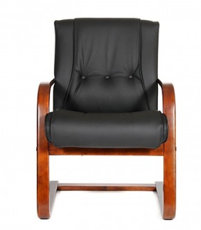 Кресло для посетителя CHAIRMAN  653 V (Кожа) Черное в Ишиме - ishim.ok-mebel.com | фото 2