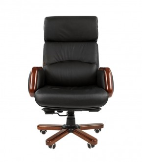 Кресло для руководителя CHAIRMAN 417 (Натуральная кожа) Черное в Ишиме - ishim.ok-mebel.com | фото 2
