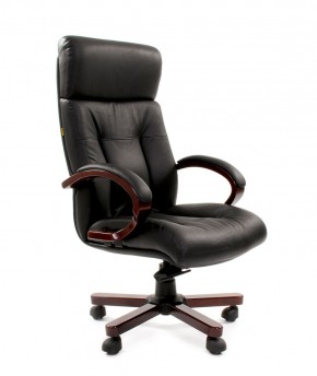 Кресло для руководителя CHAIRMAN  421 (Натуральная кожа) Черное в Ишиме - ishim.ok-mebel.com | фото
