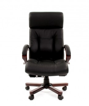 Кресло для руководителя CHAIRMAN  421 (Натуральная кожа) Черное в Ишиме - ishim.ok-mebel.com | фото 2