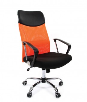 Кресло для руководителя CHAIRMAN 610 N (15-21 черный/сетка оранжевый) в Ишиме - ishim.ok-mebel.com | фото