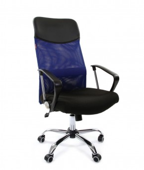 Кресло для руководителя CHAIRMAN 610 N (15-21 черный/сетка синий) в Ишиме - ishim.ok-mebel.com | фото 1