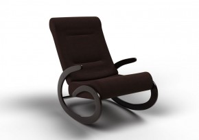 Кресло-качалка Мальта 10-Т-Ш (ткань/венге) ШОКОЛАД в Ишиме - ishim.ok-mebel.com | фото
