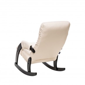 Кресло-качалка Модель 67 Венге текстура, к/з Varana cappuccino в Ишиме - ishim.ok-mebel.com | фото 4
