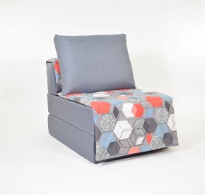 Кресло-кровать бескаркасное Харви (серый-геометрия слейт) в Ишиме - ishim.ok-mebel.com | фото