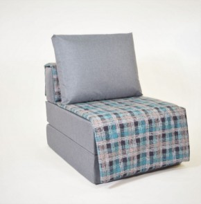Кресло-кровать бескаркасное Харви (серый-квадро азур) в Ишиме - ishim.ok-mebel.com | фото