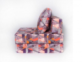Кресло-кровать-пуф бескаркасное Окта (Велюр принт 2) в Ишиме - ishim.ok-mebel.com | фото 2