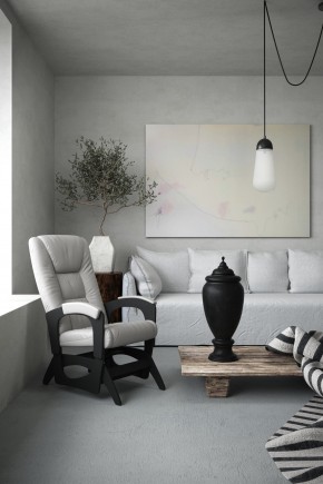 Кресло маятниковое Леон 29-К-КР (экокожа/крем) в Ишиме - ishim.ok-mebel.com | фото