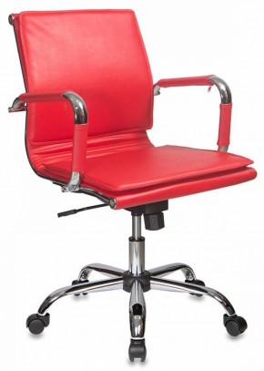 Кресло руководителя Бюрократ CH-993-LOW/RED красный в Ишиме - ishim.ok-mebel.com | фото