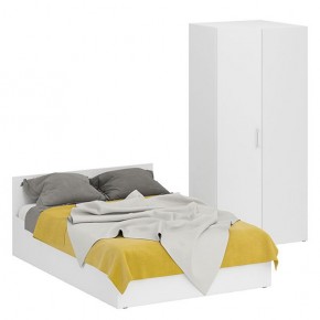 Кровать 1400 + Шкаф угловой Стандарт, цвет белый, ШхГхВ 143,5х203,5х70 + 81,2х81,2х200см., сп.м. 1400х2000 мм., без матраса, основание есть в Ишиме - ishim.ok-mebel.com | фото 1