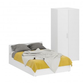 Кровать 1400 + Шкаф угловой Стандарт, цвет белый, ШхГхВ 143,5х203,5х70 + 81,2х81,2х200см., сп.м. 1400х2000 мм., без матраса, основание есть в Ишиме - ishim.ok-mebel.com | фото 2