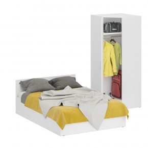 Кровать 1400 + Шкаф угловой Стандарт, цвет белый, ШхГхВ 143,5х203,5х70 + 81,2х81,2х200см., сп.м. 1400х2000 мм., без матраса, основание есть в Ишиме - ishim.ok-mebel.com | фото 3