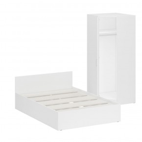 Кровать 1400 + Шкаф угловой Стандарт, цвет белый, ШхГхВ 143,5х203,5х70 + 81,2х81,2х200см., сп.м. 1400х2000 мм., без матраса, основание есть в Ишиме - ishim.ok-mebel.com | фото 4
