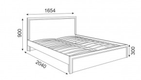 Кровать 1.6 М07 Стандарт с основанием Беатрис (Орех гепланкт) в Ишиме - ishim.ok-mebel.com | фото
