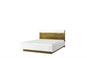 Кровать 160 с подъемником, TORINO, цвет белый/Дуб наварра в Ишиме - ishim.ok-mebel.com | фото 1