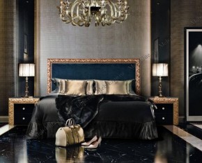Кровать 2-х спальная (1,6 м) Тиффани Premium черная/золото с мягким элементом (Антрацит) с подъемным механизмомарт (ТФКР-3[3](П) в Ишиме - ishim.ok-mebel.com | фото 2