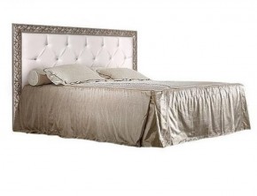 Кровать 2-х спальная (1,6 м) Тиффани штрих-лак/серебро с мягким изголовьем (ТФКР-2) в Ишиме - ishim.ok-mebel.com | фото