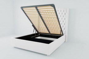 Кровать Берлин ЛЮКС с ПМ 1600 (экокожа белая) в Ишиме - ishim.ok-mebel.com | фото 2
