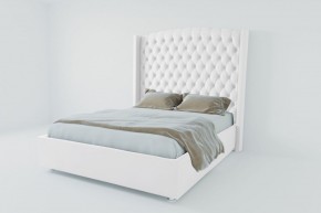 Кровать Берлин ЛЮКС с ПМ 2000 (экокожа белая) в Ишиме - ishim.ok-mebel.com | фото 2