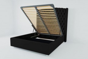 Кровать Берлин ЛЮКС с ПМ 800 (экокожа кольт ч) в Ишиме - ishim.ok-mebel.com | фото 2
