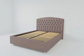 Кровать Берлин с ортопедическим основанием 800 (велюр темно-серый) в Ишиме - ishim.ok-mebel.com | фото 2
