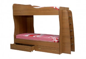 Кровать детская 2-х ярусная Юниор-1 (800*2000) ЛДСП в Ишиме - ishim.ok-mebel.com | фото 1