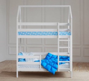 Кровать-домик двухъярусная 80*190 Белый в Ишиме - ishim.ok-mebel.com | фото 4