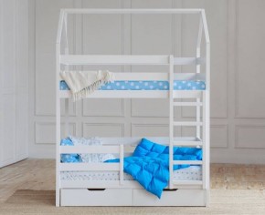 Кровать-домик двухъярусная 80*190 Белый в Ишиме - ishim.ok-mebel.com | фото 5