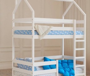 Кровать-домик двухъярусная 80*190 Белый в Ишиме - ishim.ok-mebel.com | фото 6