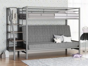 Кровать двухъярусная с диваном "Мадлен-3" (Серый/Серый) в Ишиме - ishim.ok-mebel.com | фото