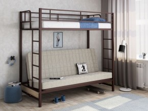Кровать двухъярусная с диваном "Мадлен" (Коричневый/Бежевый) в Ишиме - ishim.ok-mebel.com | фото